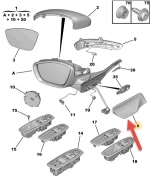 قاب داخلي پشت آينه 2008 چپ