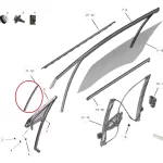 شیشه لچکی پژو 2008